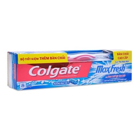 Colgate MaxFresh 230g bạc hà Xanh Dương tặng bàn chải( Thùng 34,500)