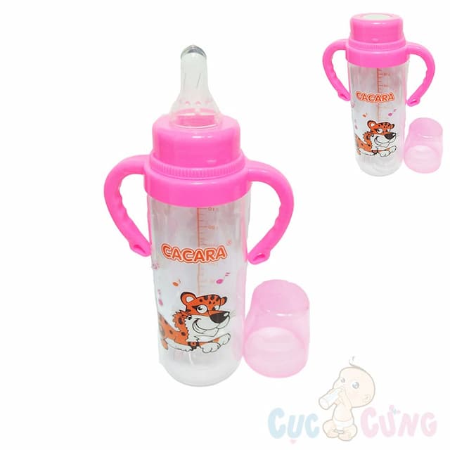 Bình Sữa có quai cầm Cacara 250ml ( lớn). Lốc 6 bình