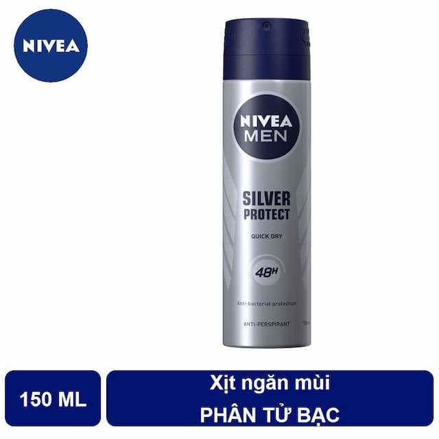 Xịt khử mùi Nivea 150ml phân tử bạc