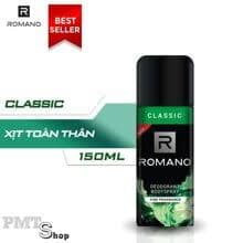 Xịt khử mùi Romano Classic 150ml 