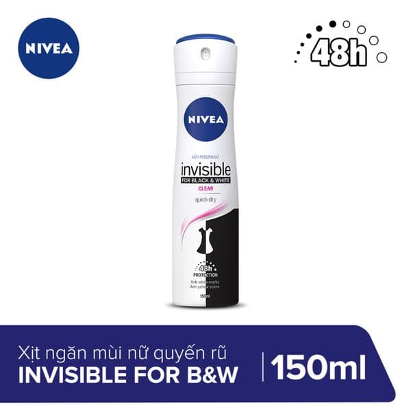 Xịt khử mùi Nivea 150ml ố vàng nữ