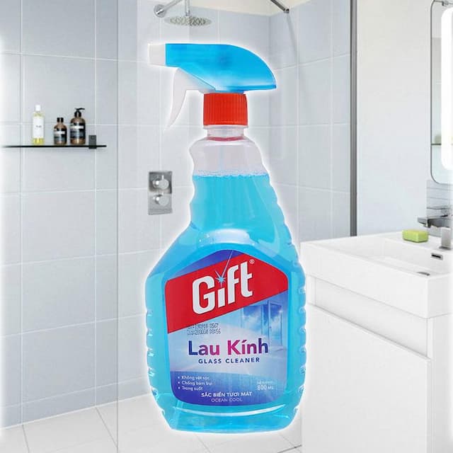 Lau kính Gift 540ml xanh dương