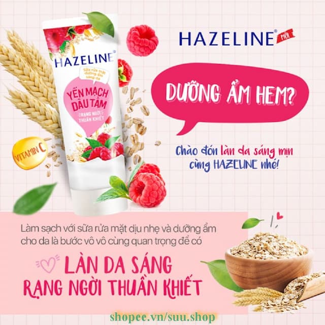 Sữa rửa mặt Hazeline 50g Hồng