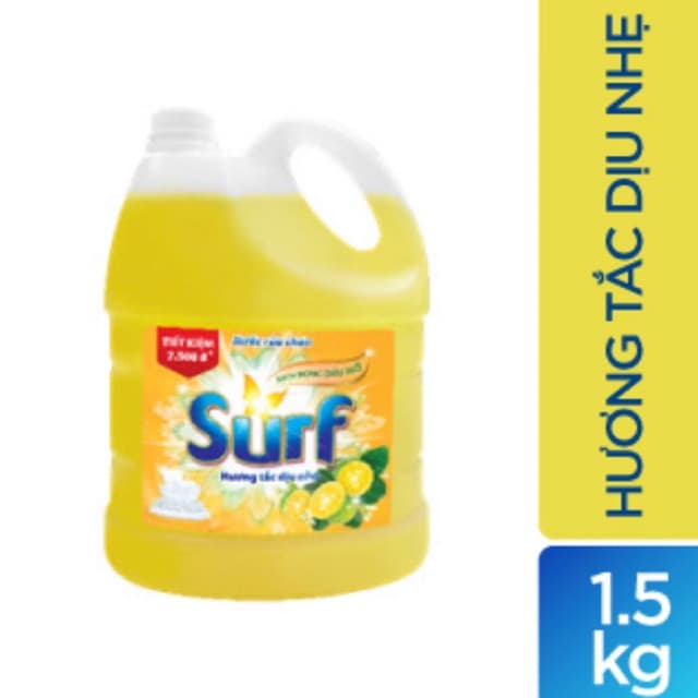 Thùng 9 can Nước rửa chén Surf 1,5kg giá 24,500