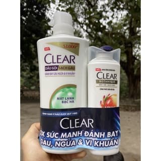 Dầu Gội Clear 630g bạc hà kèm chai nhỏ