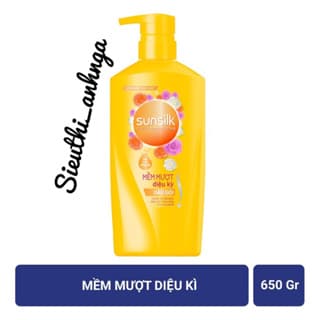 Dầu gội Sunsilk 650g vàng Trơn 