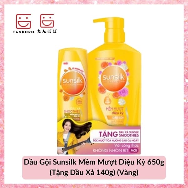 Dầu Gội Sunsilk 650g vàng kèm