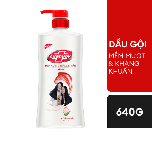 Dầu gội Lifebouy 640g đỏ Trơn 