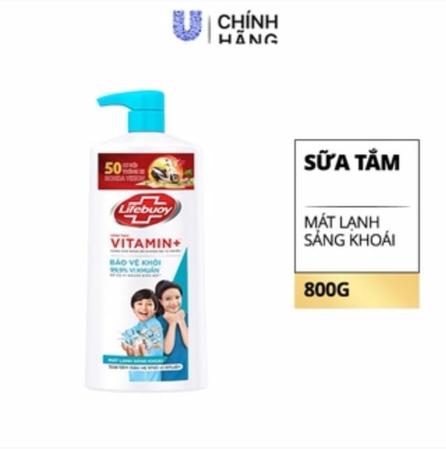 Sữa tắm Lifebouy 800ml xanh nhạt 