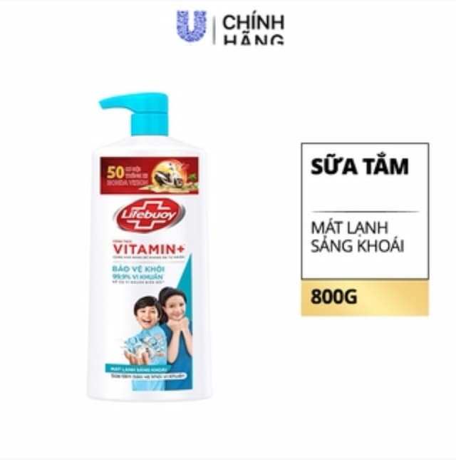 Sữa tắm Lifebouy 880ml xanh nhạt 