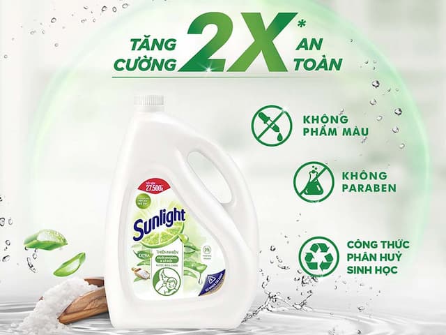 Nước rửa chén Sunlight 3,6kg Trắng ( Thùng 94,000) 
