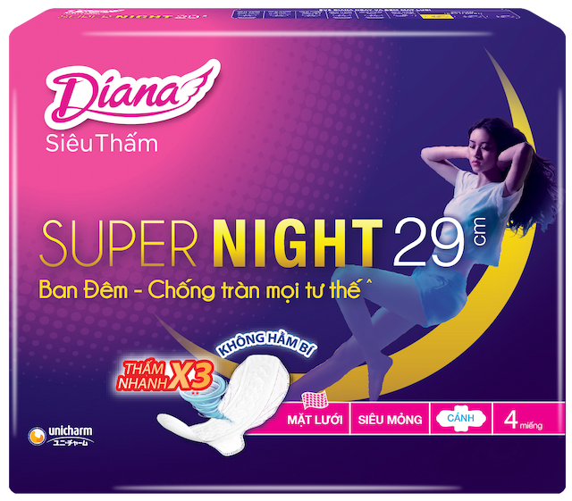 Băng Vệ Sinh Diana đêm 29cm 