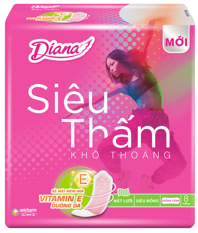 Băng Vệ Sinh Diana Không Cánh Mỏng hồng