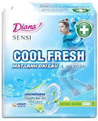 Băng Vệ Sinh Diana Cool Không Cánh Mỏng xanh