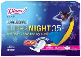 Băng Vệ Sinh Diana Đêm 35cm cool lạnh ( Giá Lên )
