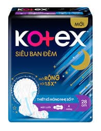 Băng Vệ Sinh Kotex đêm 28cm 4 miếng 