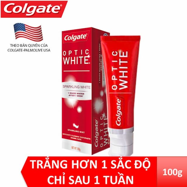 Kem đánh răng Colgate Optic White 100g.