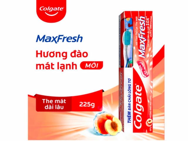 Kem đánh răng Colgate Maxfresh hoa anh đào Hồng 225g tặng bàn chải ( Thùng 34,500)