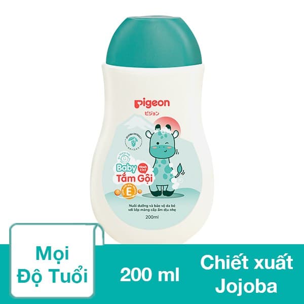 Tắm gội Pigeon 200ml xanh