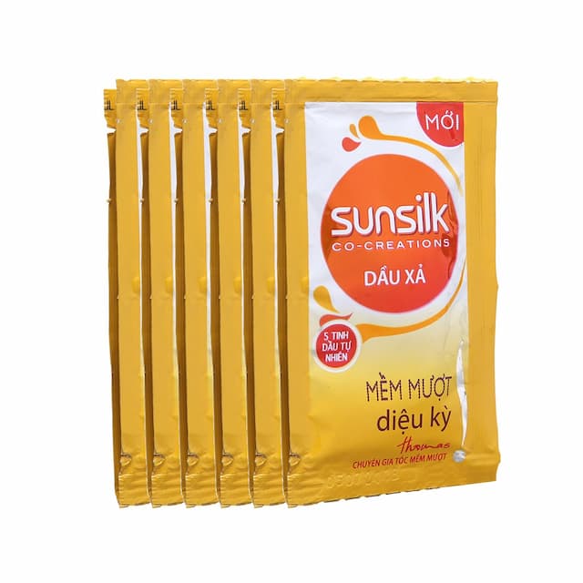  Dây Dầu Xả SunSilk Vàng.( Thùng 84 dây giá 7,500)