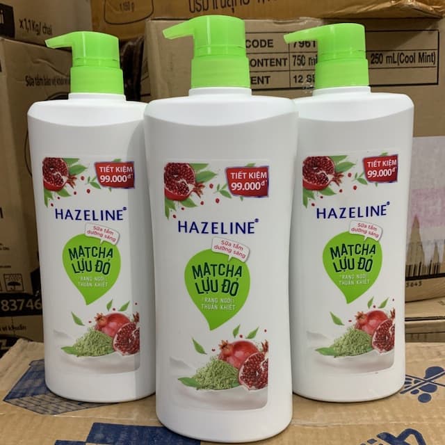 Sữa tắm Hazeline 670ml xanh