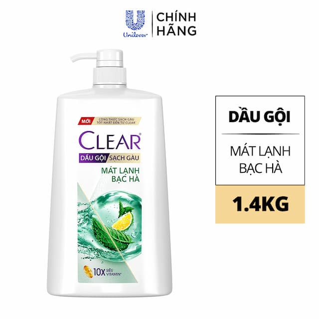 Dầu Gội Clear Bạc Hà 1,4kg 