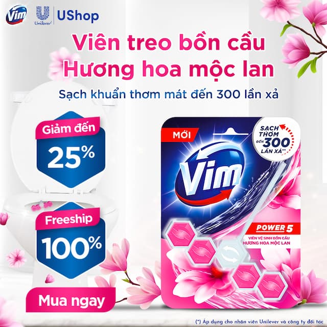 Viên Treo Bồn Cầu Hồng 