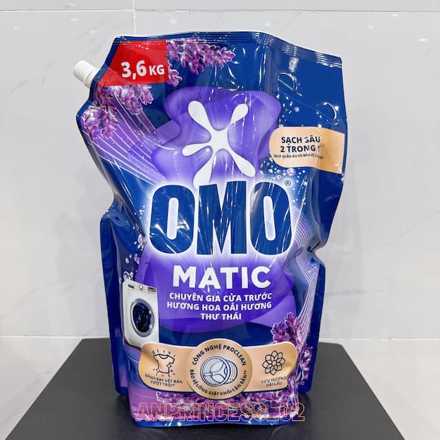 Nước Giặt Omo Cửa Trước 3,6kg Xanh Đậm ( Thùng 159,000) 