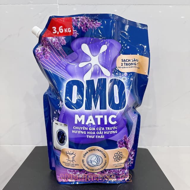 Nước Giặt Omo Cửa Trước 3,6kg Xanh Đậm 