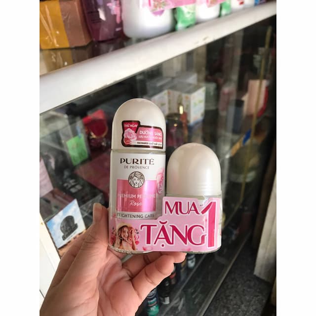 Lăn Khử Mùi Purite Hồng 50ml ( Tặng Rời ) 