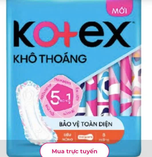 Băng Vệ Sinh Kotex Không Cánh Mỏng 