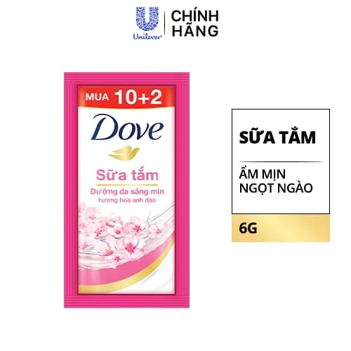 Dây Sữa tắm Dove Màu Hồng