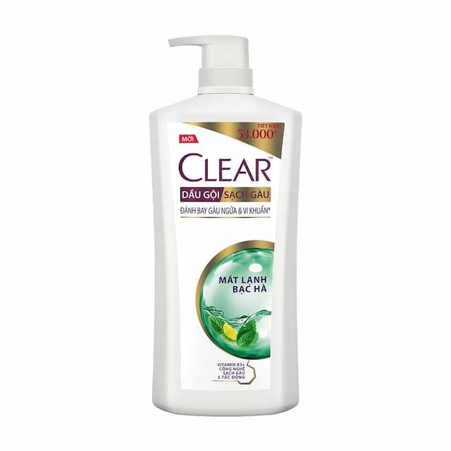 Dầu gội Clear 630g bạc hà Trơn