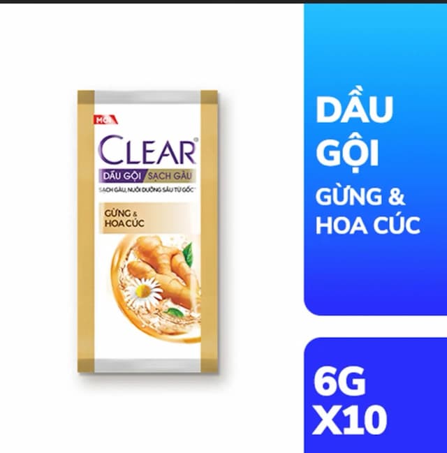 Dây Dầu Gội Clear Gừng.